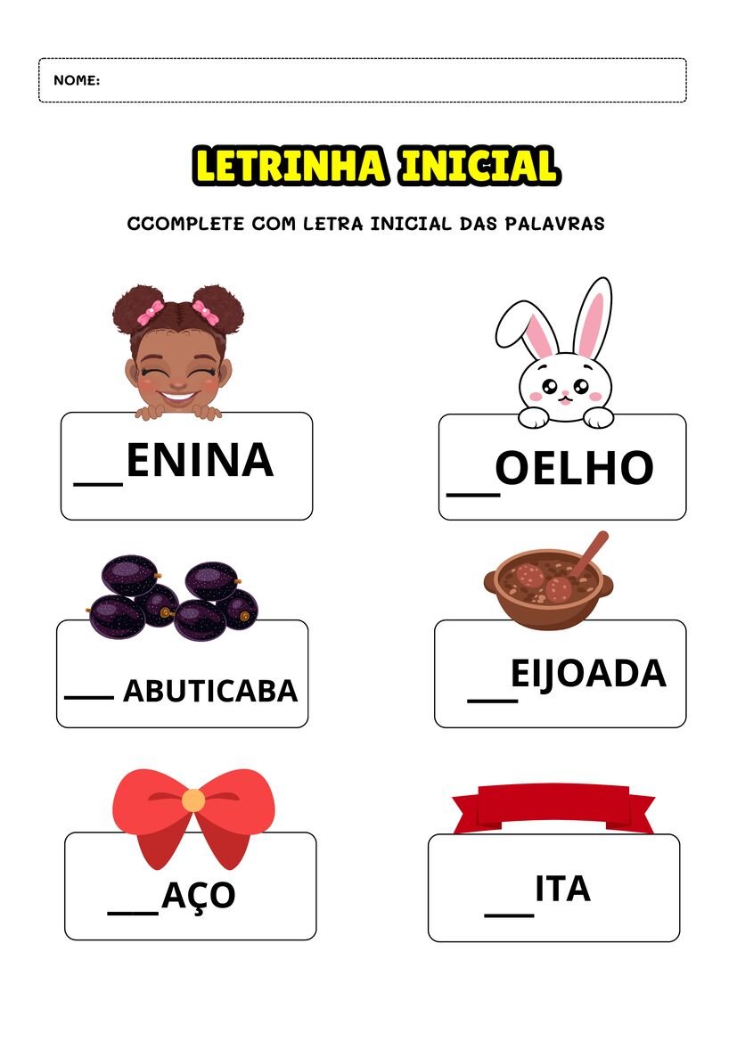 atividades menina bonita do laço de fita educação infantil para baixar página 4